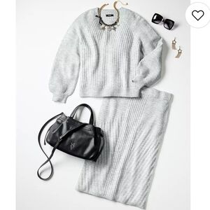 Simply Vera Vera Wang Light Gray Pencil Sweater Skirt